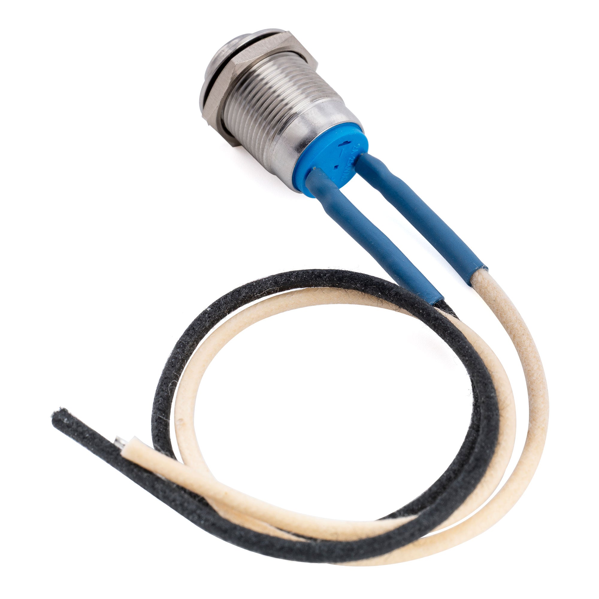 Musiclily Pro Interrupteur à bouton-poussoir momentané de type kill switch, en acier inoxydable pré-câblé, 12 mm (1/2 pouce), pour guitare électrique et basse