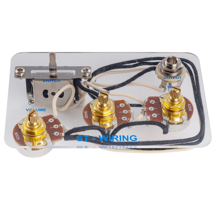 Musiclily Pro-SE Cablaggio pre-cablato di aggiornamento per chitarra elettrica stile ST con selettore a 5 vie e potenziometri 3A