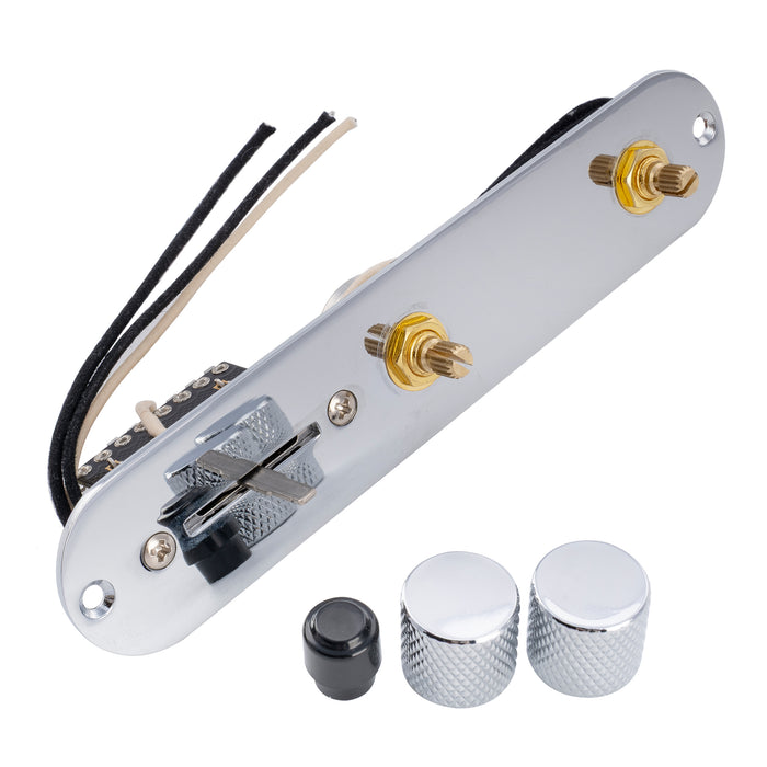 Musiclily Pro-SE Cablaggio pre-cablato di aggiornamento per chitarra elettrica stile Tele con selettore a 3 vie e potenziometri 2A
