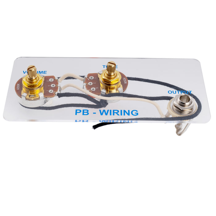 Kit de câblage précâblé Musiclily Pro-SE pour basse électrique, mise à niveau pour style PB avec potentiomètres 2A