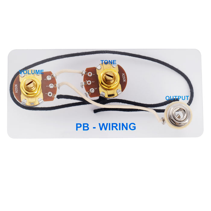 Kit de câblage précâblé Musiclily Pro-SE pour basse électrique, mise à niveau pour style PB avec potentiomètres 2A
