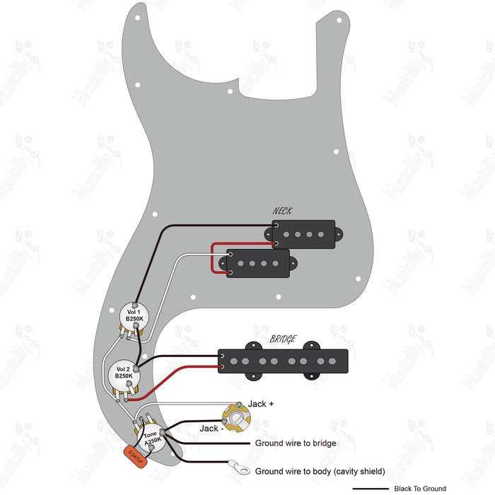 Standard PJB Import Style With Artec Pickup Wiring Diagram