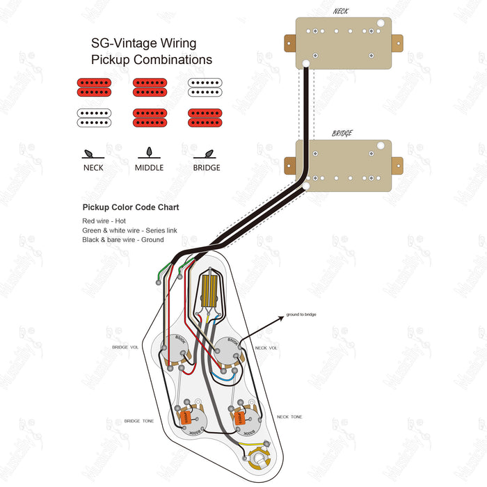 Standard SG-HH Vintage With Musiclily Basic Pickup Wiring Diagram