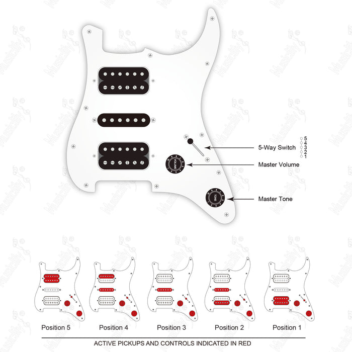 ST-HSH American Style Auto Split Humbucker With Wilkinson M Pickup Wiring Diagram