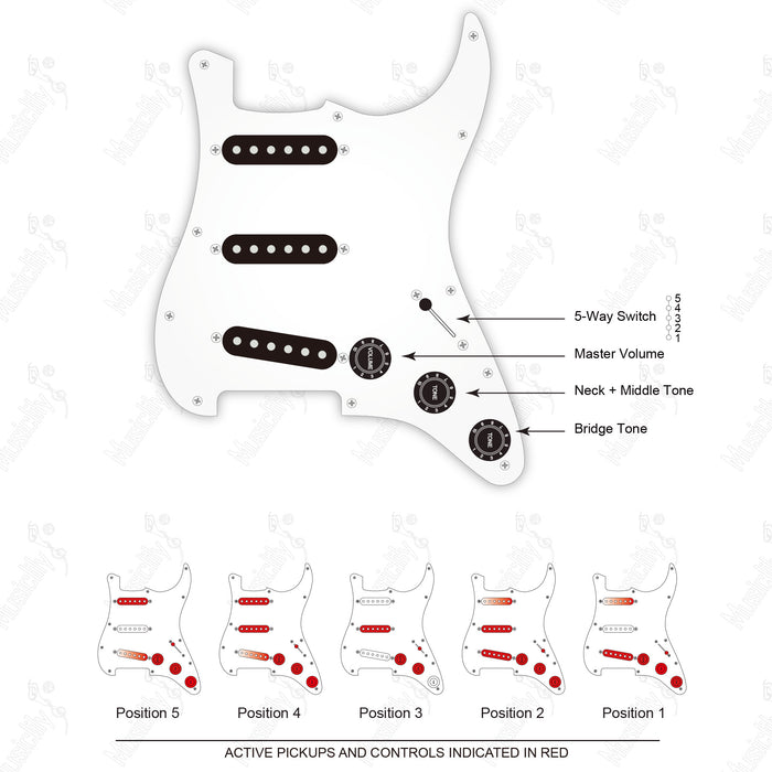 ST-SSS American Style Seven-Sound Blender With Musiclily Pro Pickup Wiring Diagram