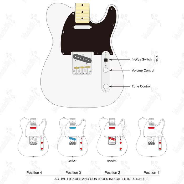 American Style 4-Way Switch Tele-SS With Artec Pickup Wiring Diagram