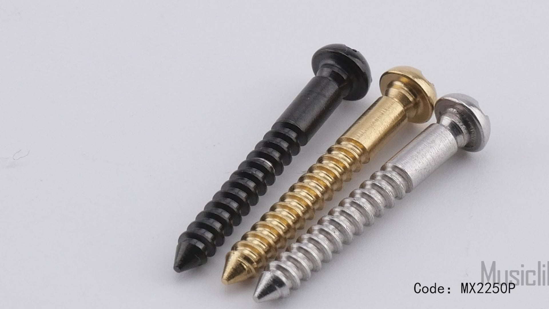 Tornillos de montaje Musiclily Ultra de acero inoxidable de 3,5 x 30 mm para puente de trémolo estilo PRS de guitarra eléctrica (juego de 6)