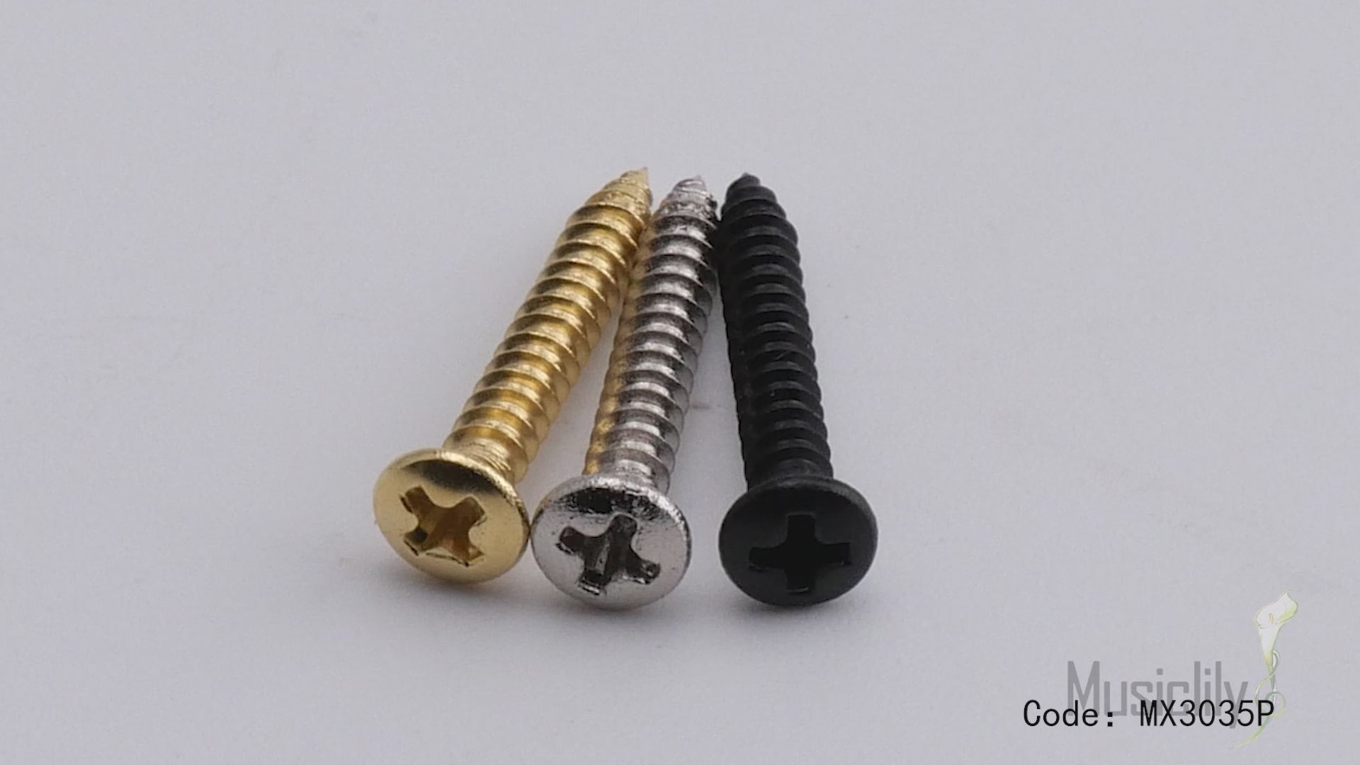 Tornillos de montaje avellanados Musiclily Ultra de acero inoxidable de 2,5 x 18 mm para guitarra eléctrica, bajo, guía de cuerdas o anillo de captación (juego de 10)