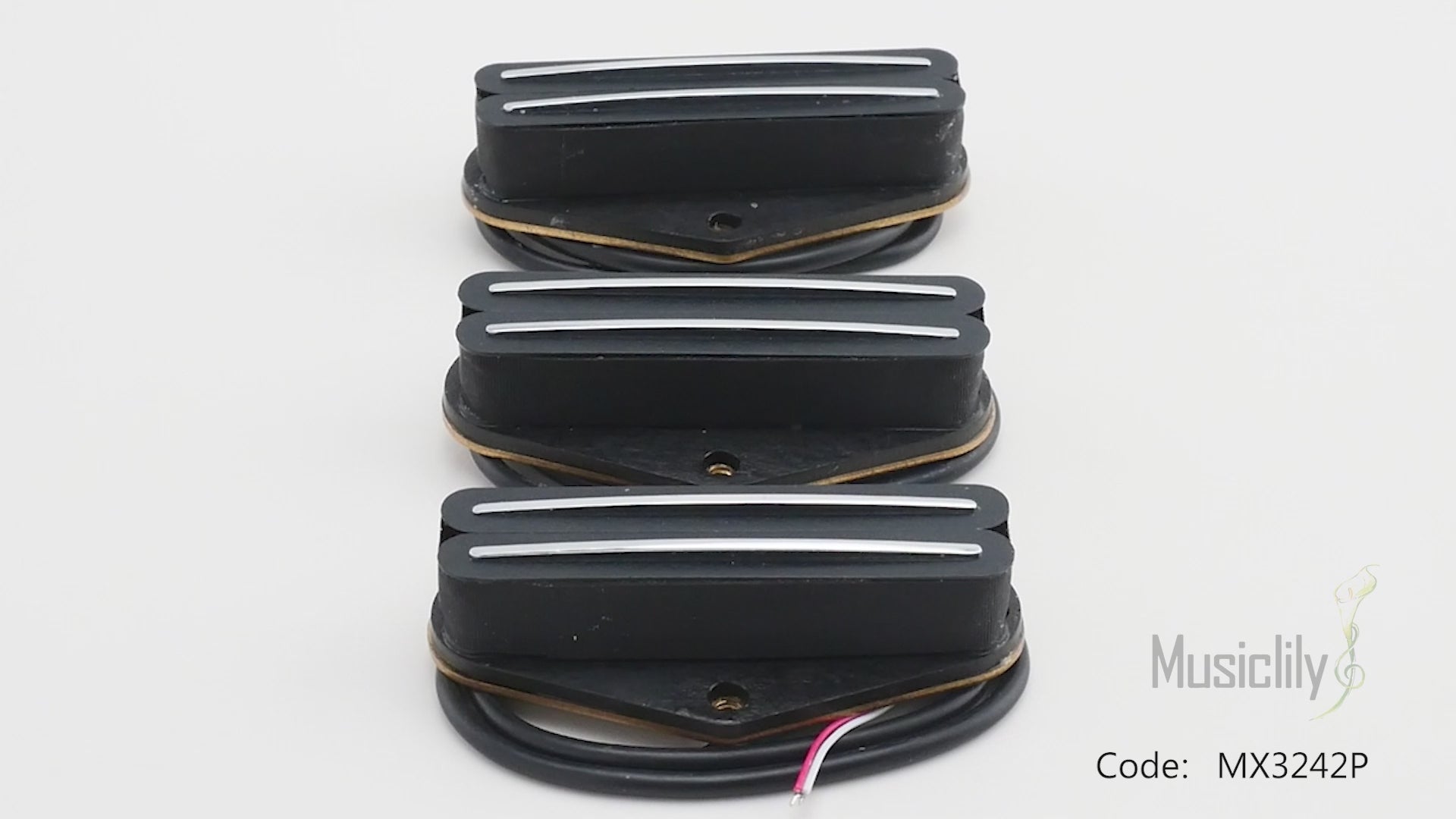 Musiclily Pro TL-DPMA Alnico 5 Rail Blade Single Coil Sized Humbucker Stegtonabnehmer Mittlere Ausgangsleistung 9.5K für Tele-Stil E-Gitarre