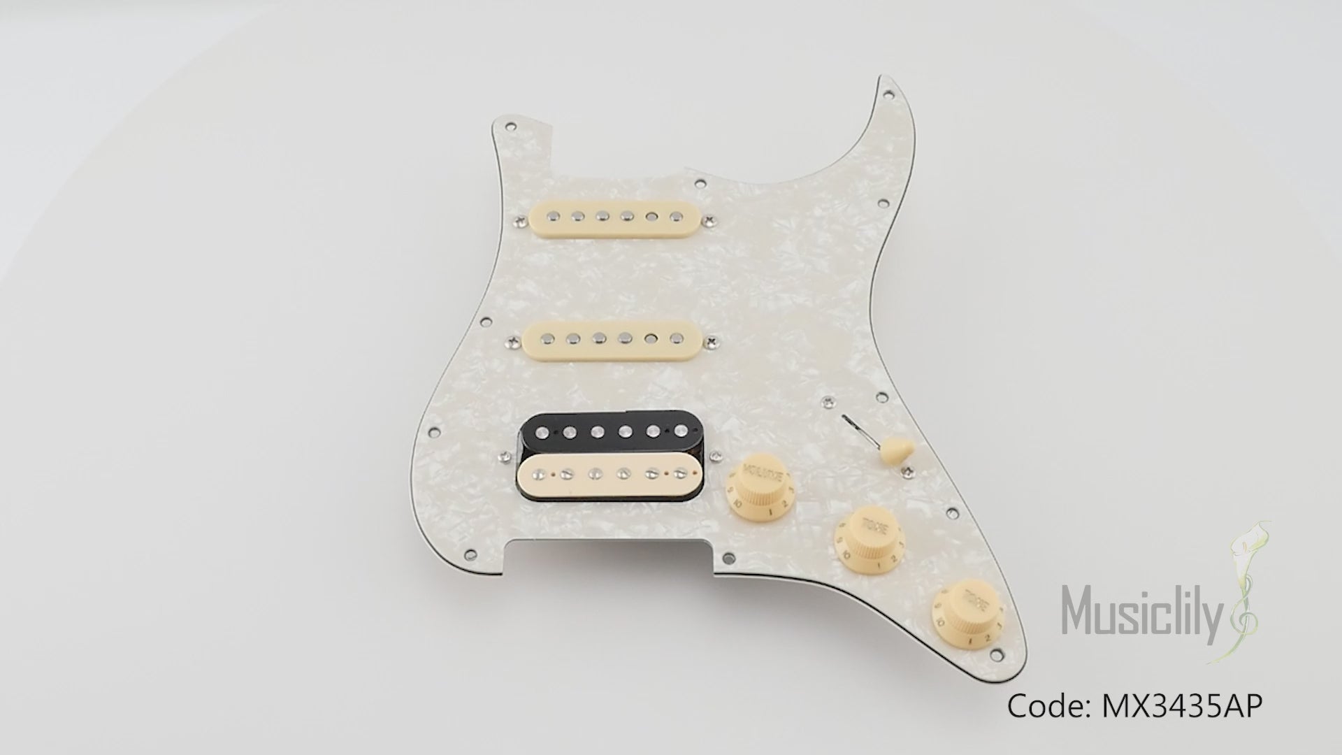 Musiclily Pro-SE ST-HSS-60SE Pre-wired Pickguard with Alnico 5 Pickups 5-Way Switch for Strat Style Electric Guitar