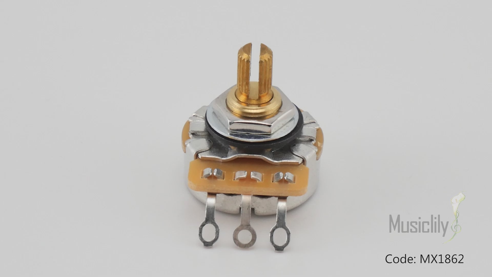 CTS 450G Vintage Tone A250K Pot Brass Short Split Shaft 1/4 Inch 10% Audio Taper Potentiometer for Electric Guitar Bass
