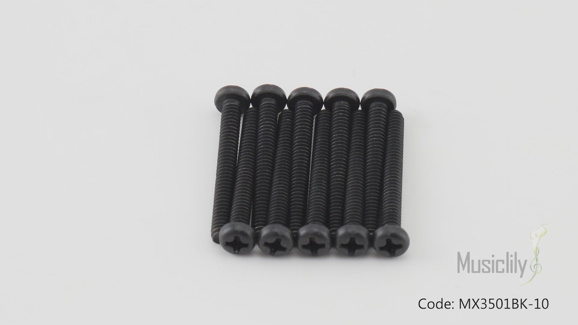 Musiclily Ultra Tornillos de entonación para selleta UNC#6-32X1-1/4 pulgada de acero inoxidable para puente de guitarra eléctrica o bajo USA, negro (juego de 10)