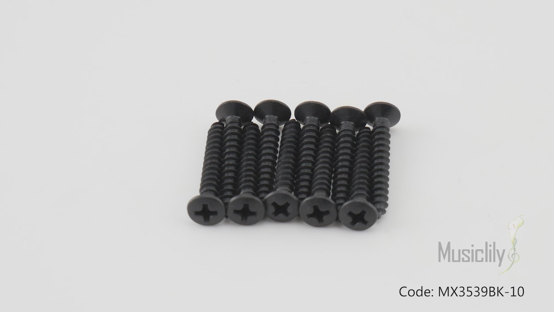 Musiclily Ultra Tornillos de Montaje para Botón de Correa Estilo Epi, Acero Inoxidable Avellanado 4x28mm, Negro (Juego de 10)