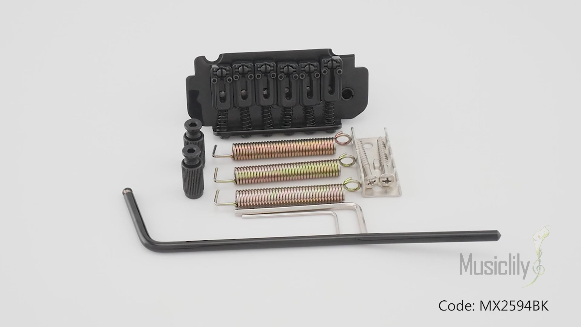 Musiclily Pro BV017 10,8mm Rollensattel 2-Punkt Tremolo-Brücke für importierte Strat-Style E-Gitarre