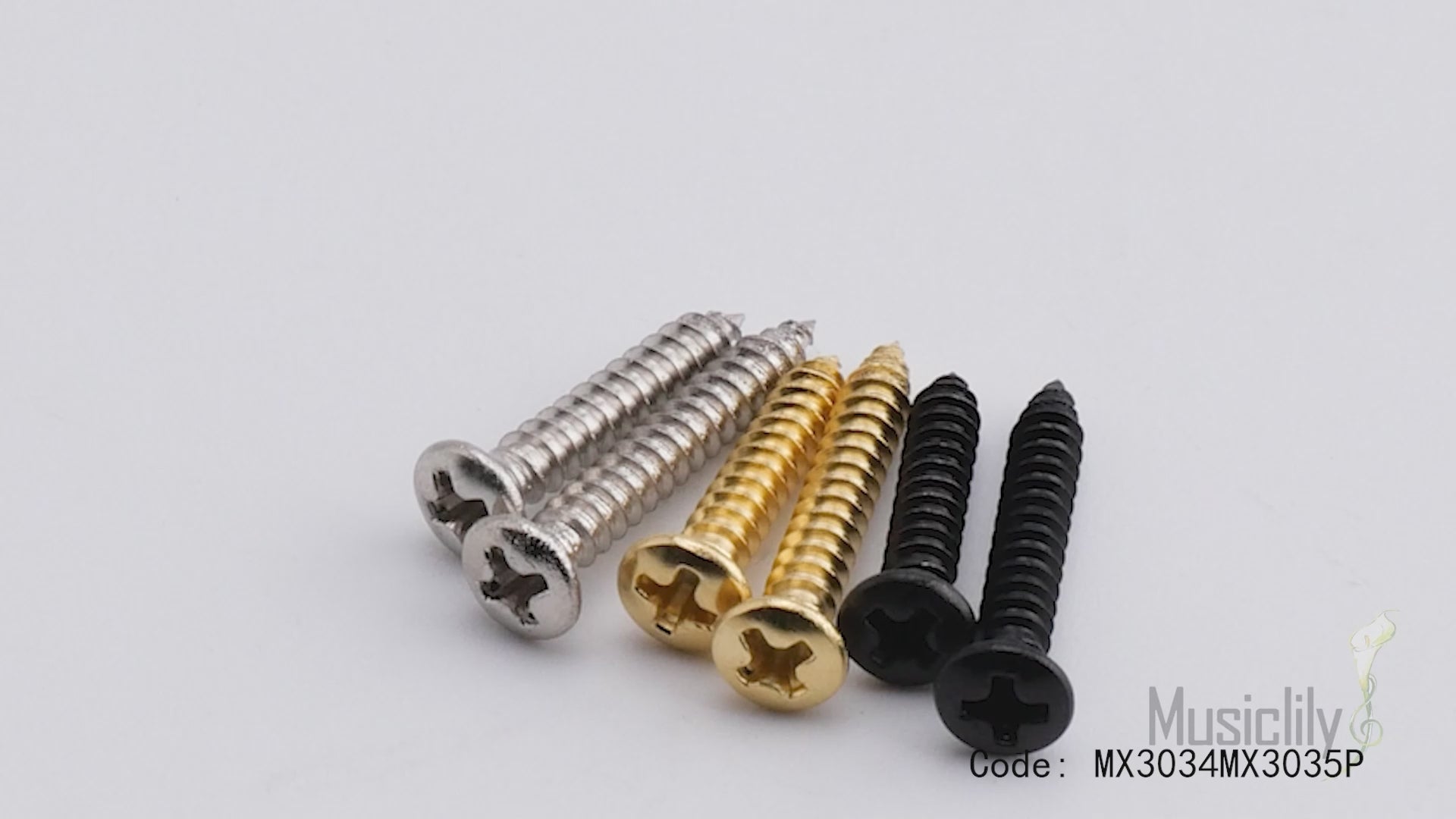 Musiclily Ultra - Juego de tornillos de montaje avellanados de acero inoxidable de 2,5 x 15 mm y 2,5 x 18 mm para pastillas humbucker de guitarra eléctrica y bajo (20 unidades)