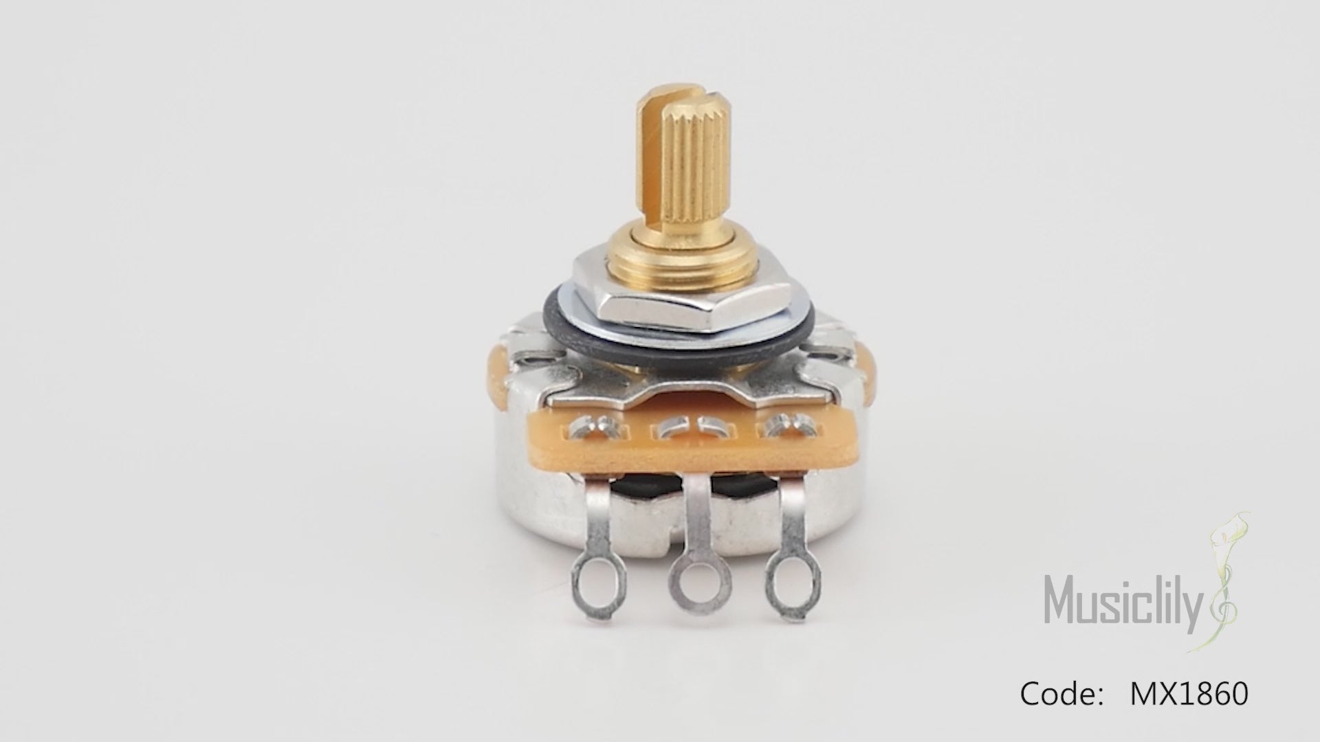 CTS 450G A250K Pot Brass Short Split Shaft 1/4 Inch 10% Audio Taper Potentiometer for Electric Guitar Bass