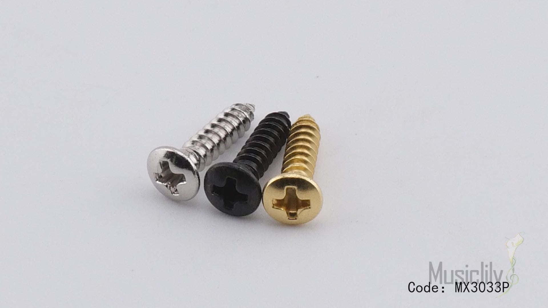 Tornillos avellanados Musiclily Ultra de acero inoxidable de 2,5 x 12 mm para guitarra, montaje en madera (juego de 10)