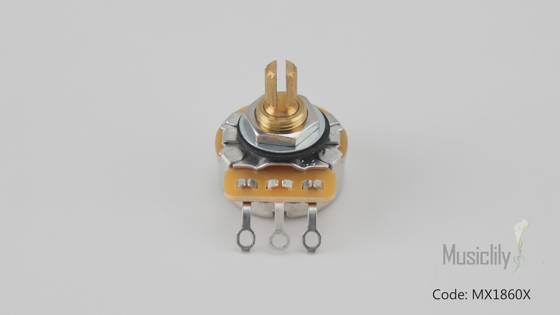 CTS 450G A250K Pot Metric Coarse 18-Spline Brass Short Split Shaft 1/4 Inch 10% Audio Taper Potentiometer for Electric Guitar Bass