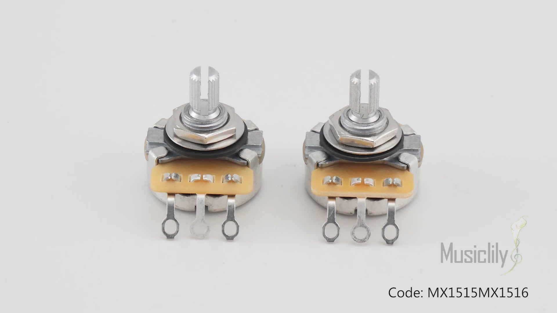 CTS 450 A250K+B250K Pots Short Split Shaft 1/4 Inch 10% Audio Linear Taper Potentiometers for Electric Guitar Bass (Set of 1A1B)