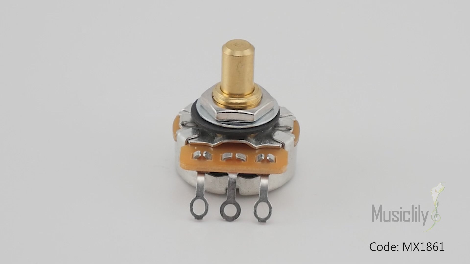 CTS 450G A250K Pot Brass Solid Short Shaft 1/4 Inch 10% Audio Taper Potentiometer for Electric Guitar Bass