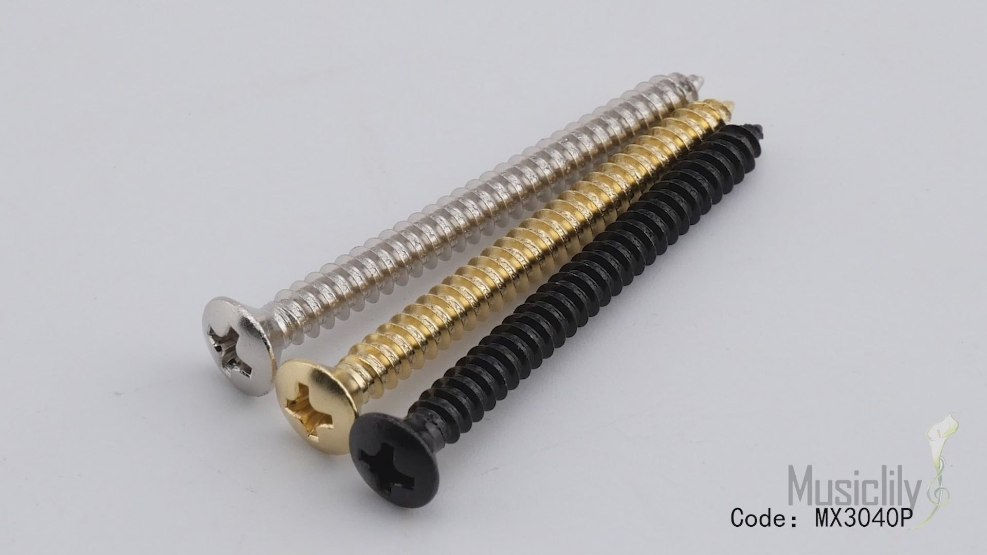 Tornillos de montaje avellanados Musiclily Ultra de acero inoxidable de 4 x 45 mm para placa de mástil de guitarra eléctrica o garra de puente de trémolo (juego de 4)