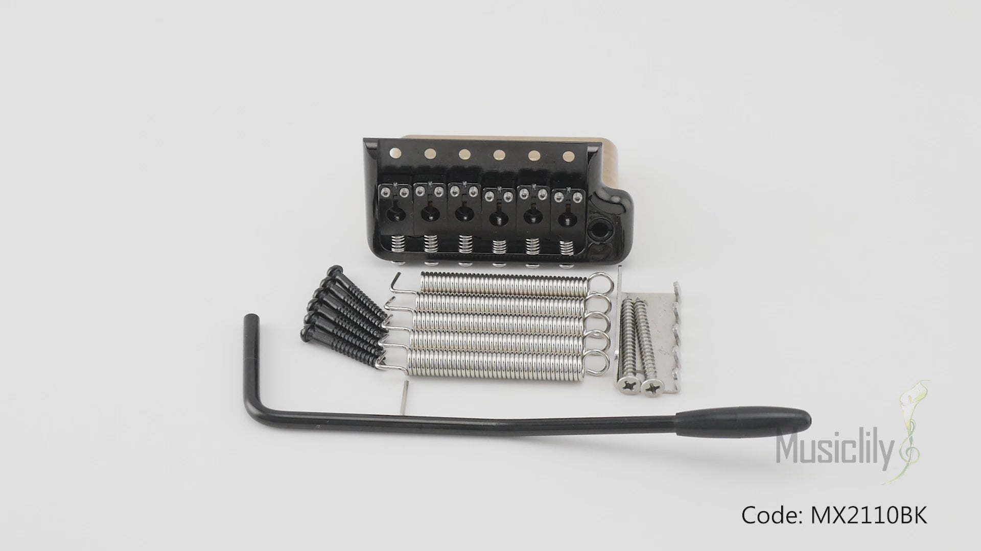 Musiclily Ultra BV005 52,5 mm (2-1/16 Zoll) Vollmassives Messing 6-Schrauben Messer Kanten Tremolo Brücke für Strat Style E-Gitarre