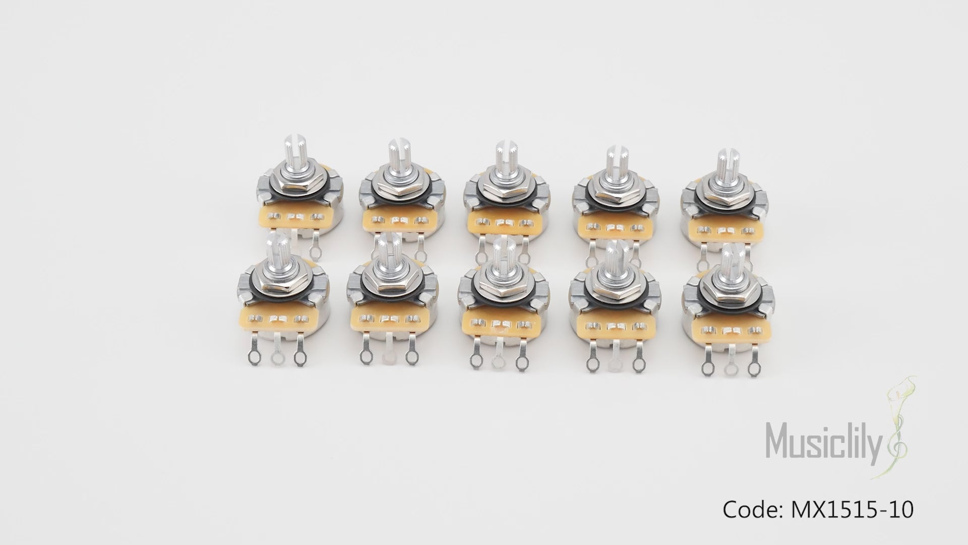 CTS 450 A250K Pots Short Split Shaft 1/4 Inch 10% Audio Taper Potentiometers for Electric Guitar Bass