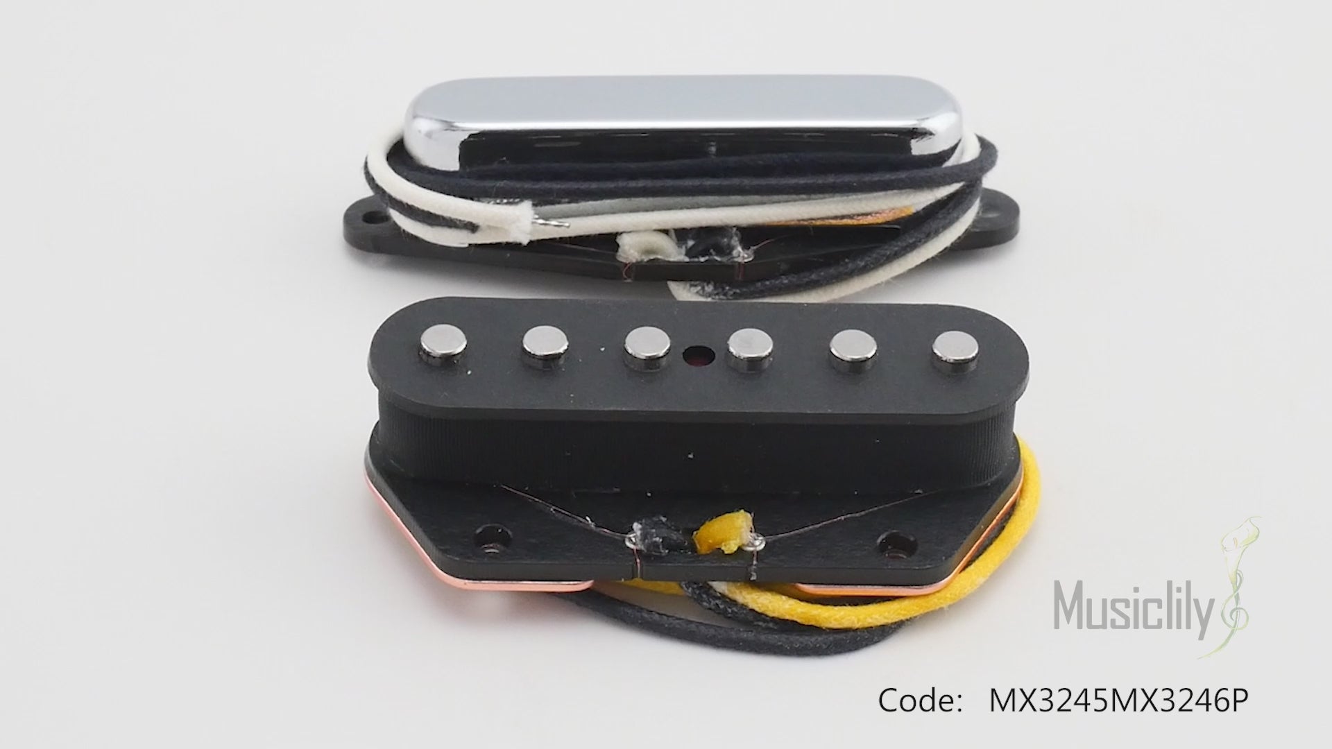 Musiclily Pro TL-50S Alnico 5 Single Coil Hals-Brücke-Pickups-Set für Tele-Stil-E-Gitarre 