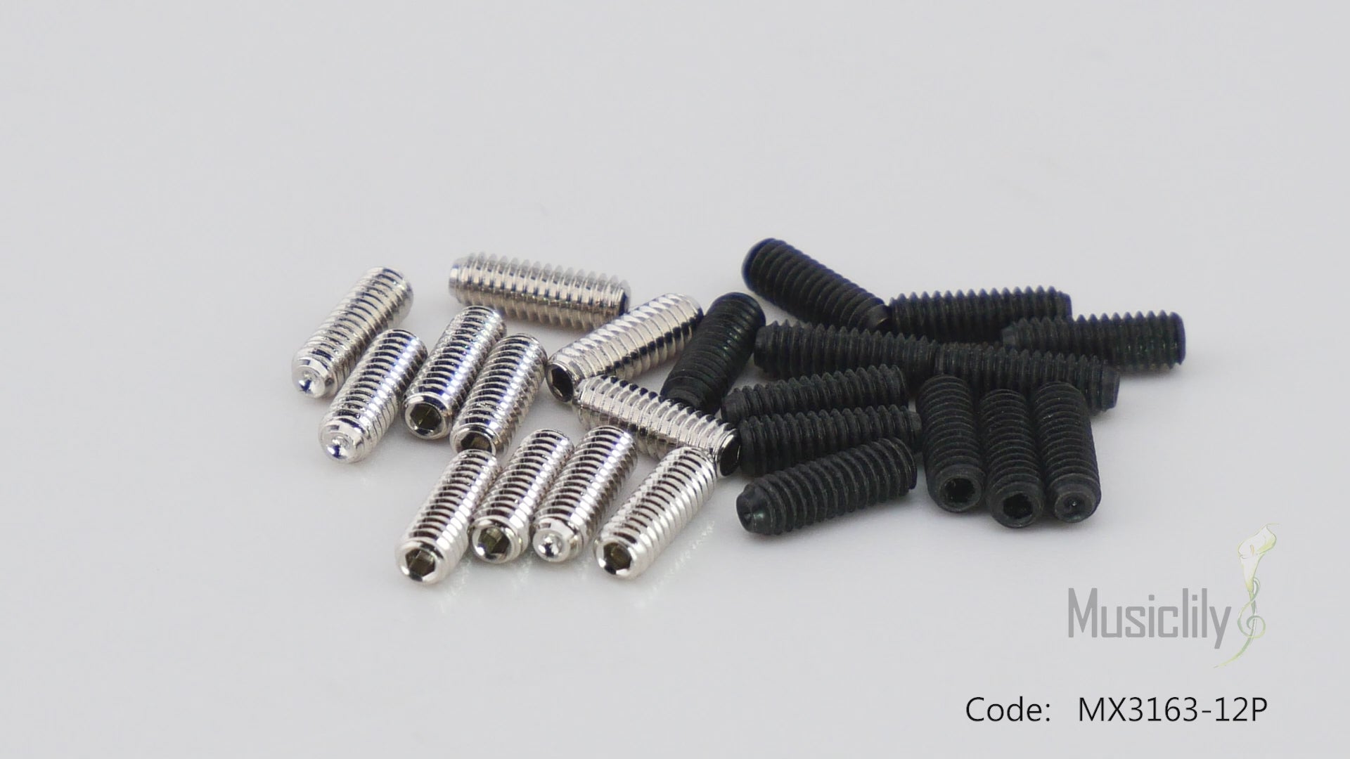 Tornillos de ajuste de altura de puente de guitarra eléctrica estadounidense Musiclily Ultra UNF#4-48x5/16 pulgadas de acero inoxidable, juego de 12