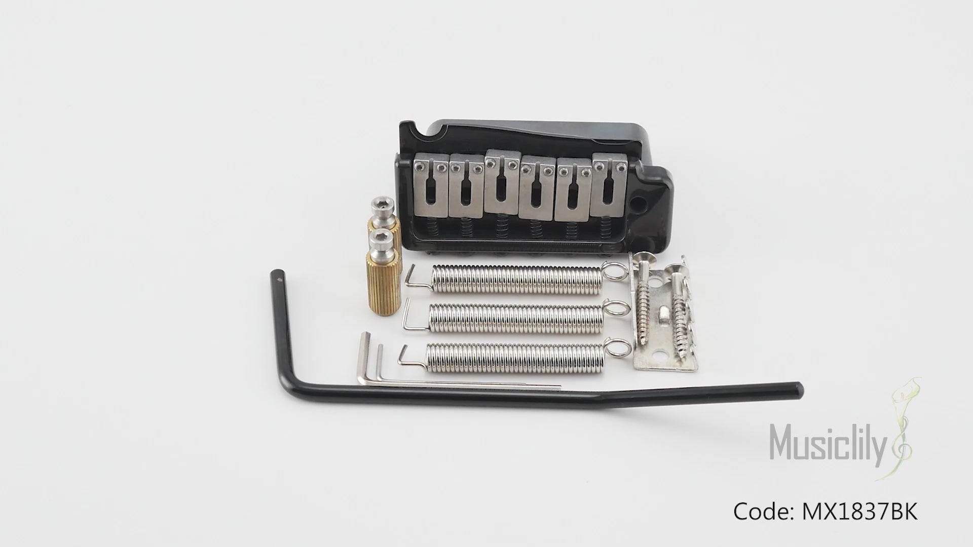 Wilkinson WVP-SB 54 mm SUS Edelstahlsattel 2-Punkt Gitarren-Tremolo-Brücke mit vollständiger massiver Stahlblok für Import-Strat und Japan-Strat
