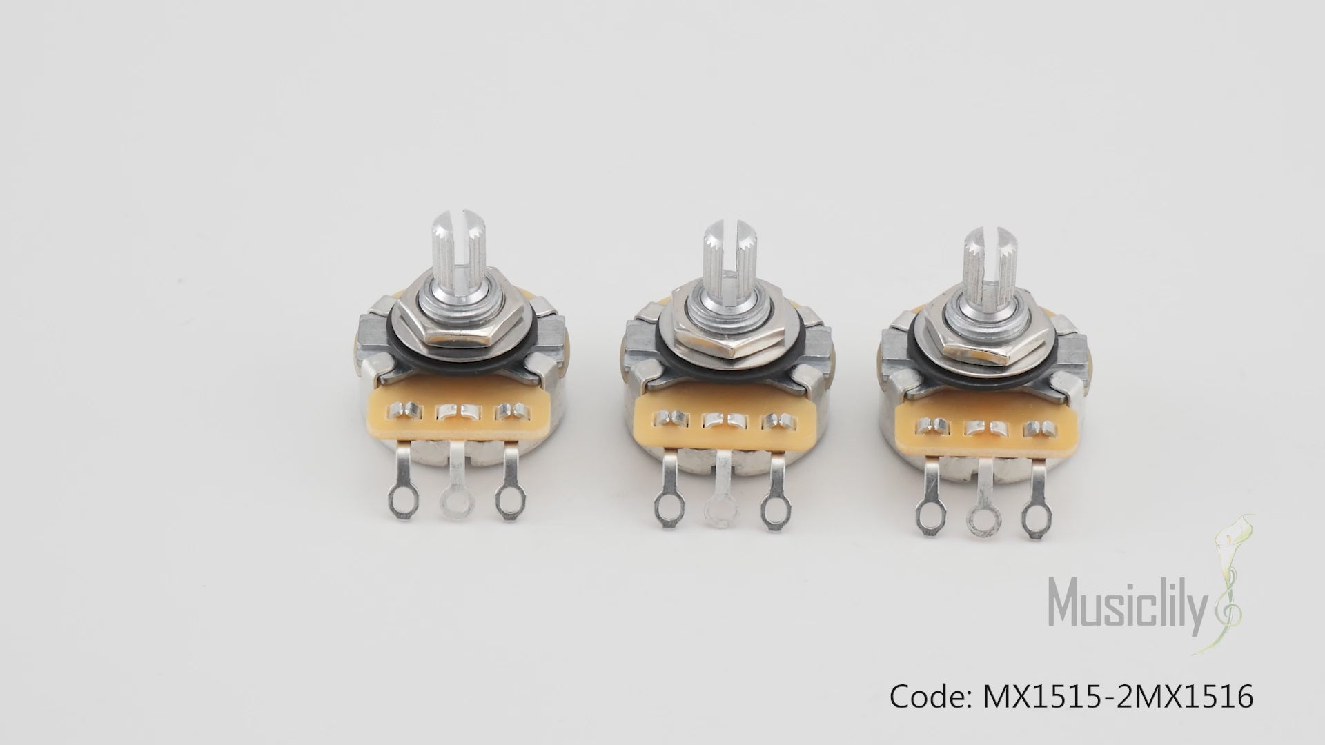 CTS 450 A250Kx2+B250K Pots Short Split Shaft 1/4 Inch 10% Audio Linear Taper Potentiometers for Electric Guitar Bass (Set of 2A1B)