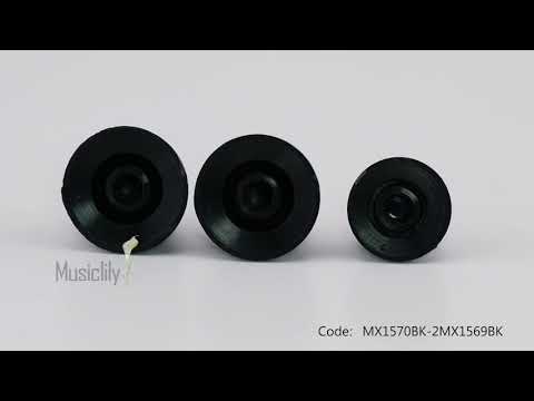 Musiclily Pro Inch-Größe Feine 24-Zahnrippen-Knöpfe 2 große 1 kleine Jazz-Bass-Knöpfe-Set für in den USA hergestellte JB-Style-Bässe