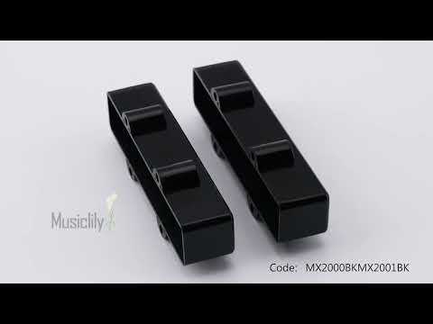 Musiclily Pro Plastic Jazz Bass Pickup Covers Set for Fender J Bass (Set of 2)