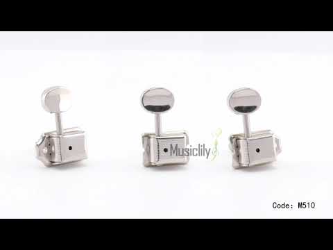 Musiclily Basic R15A Vintage Style 6 in Line Guitar Tuners Split Shaft Tuning Pegs Keys Machine Heads for Strat Squier or Tele Style