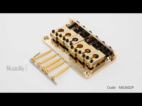 Musiclily Pro BF003 52,5mm(2-1/16 Zoll) Saitenabstand Hardtail-Festbrücke Nicht-Tremolo-Brücke für Strat Tele-Style E-Gitarre
