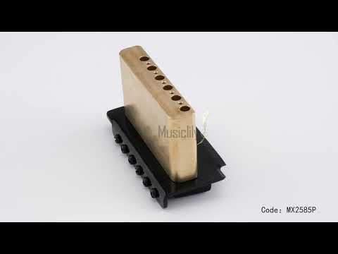 Musiclily Pro BV010 52,5 mm 2-Punkt Modern Stil Sattel Gitarrentremolo mit 40 mm Vollmessingblock für Squier Strat Style E-Gitarre