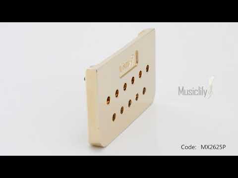 Musiclily Pro BF006 52,5mm (2-1/16 Zoll) Saitenabstand, moderne Sattel-Harttail-Feststellbrücke, keine Tremolo-Brücke, für Strat Tele Stil E-Gitarre