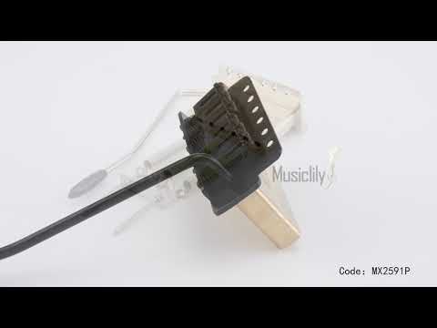 Musiclily Pro BV016 52,5mm 6-Schrauben Modern Style Sättel Gitarren-Tremolo-Brücke mit 40mm massivem Messingblock für Squier Strat Style E-Gitarre