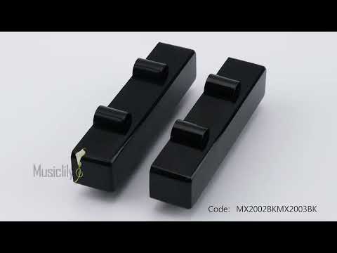 Musiclily Pro Kunststoff F91,6/R95mm Jazz Bass Pickup Abdeckungen ohne Löcher Set für Fender J-Bass (Set von 2) 