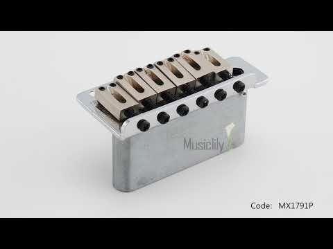 Wilkinson M-Serie 52,5 mm (2-1/16 Zoll) Saiteabstand 6-Schrauben-Modernstil-Sattel Gitarren-Tremolo-Brücke mit Einsteckarm 36 mm Block für Strat-Style-Elektrogitarre