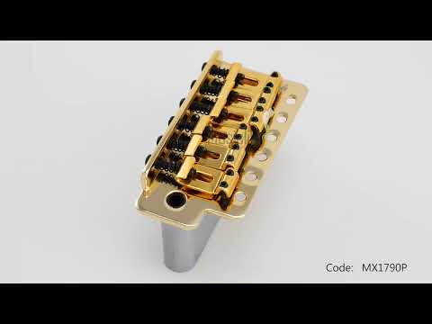 Wilkinson M-Serie 52,5 mm (2-1/16 Zoll) Saiteabstand 6-Schrauben Vintage gebogener Sattel Gitarren-Tremolo-Brücke mit Einsteckarm 36 mm Block für Strat-Style-Elektrogitarre