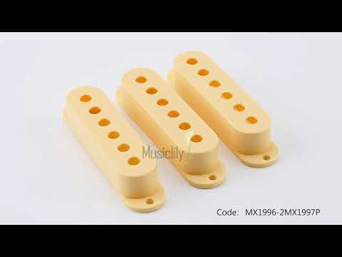 Musiclily Pro Kunststoff 50/50/52mm ST Gitarren-Einzelspulen-Pickup-Abdeckungen für Import Strat Squier 