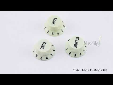 Musiclily Pro metrische Größe 18 Splines 1 Volumen 2 Ton Strat - Stil Drehknöpfe - Satz für asiatische Importgitarren - und Bass - Split - Shaft - Poti