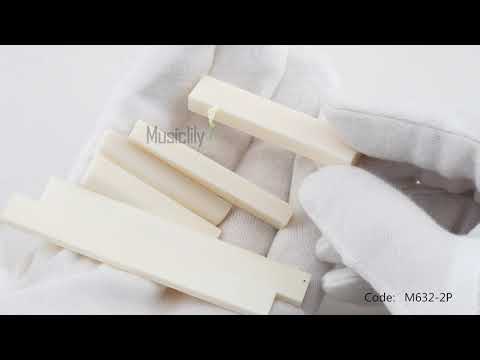 Musiclily Basic Bone Guitar Saddle Blank for Martin Acoustic and Classical Guitar, 80x3x10mm (Set of 2)