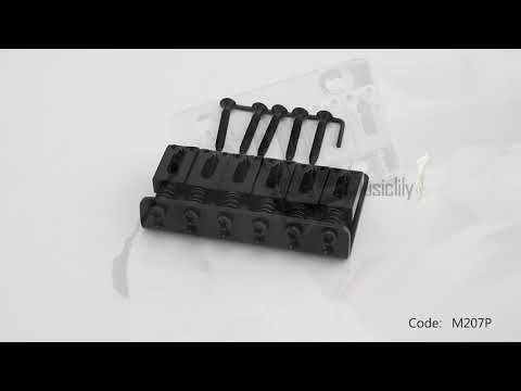 Musiclily Basic 52,5 mm (2-1/16 Zoll) fester Hardtail-Sattel, Doppellast Gitarrenbrücke für 6-Saiten-E-Gitarren im Fender Strat-Tele Stil