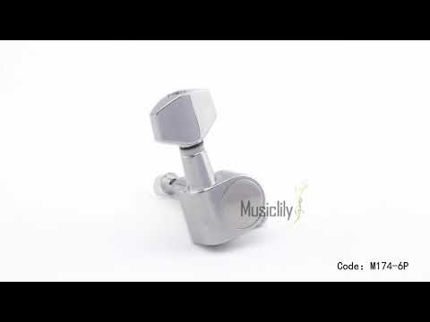 Musiclily Basic R15A 6-in-line Set Accordatori Sigillati Chiavi Pioli Teste di Macchina per Chitarra Stile Fender Strat Tele