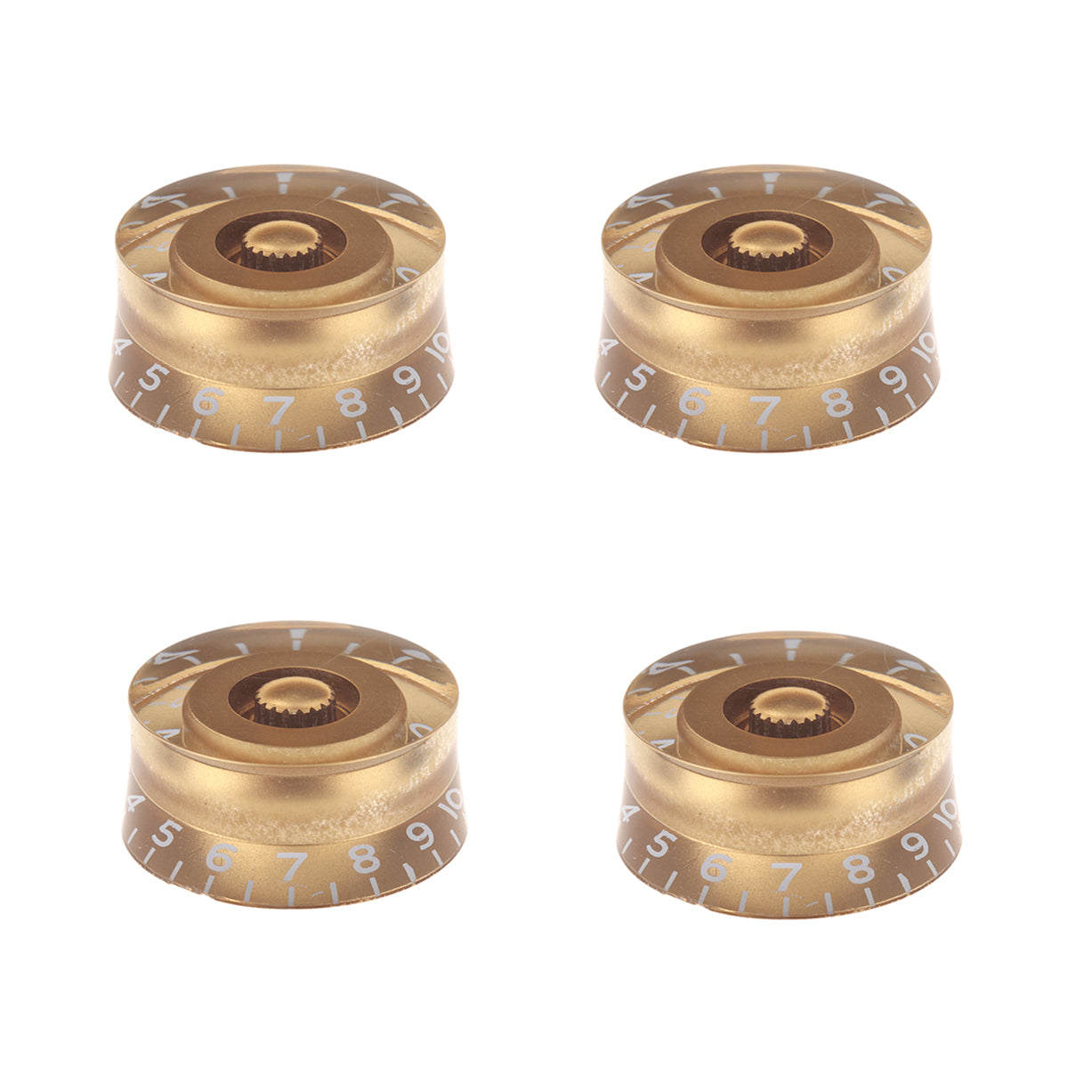 Musiclily Metric 6mm Plastic LP Style Guitar Speed Control Knobs ,Gold ( 4 Pieces)
