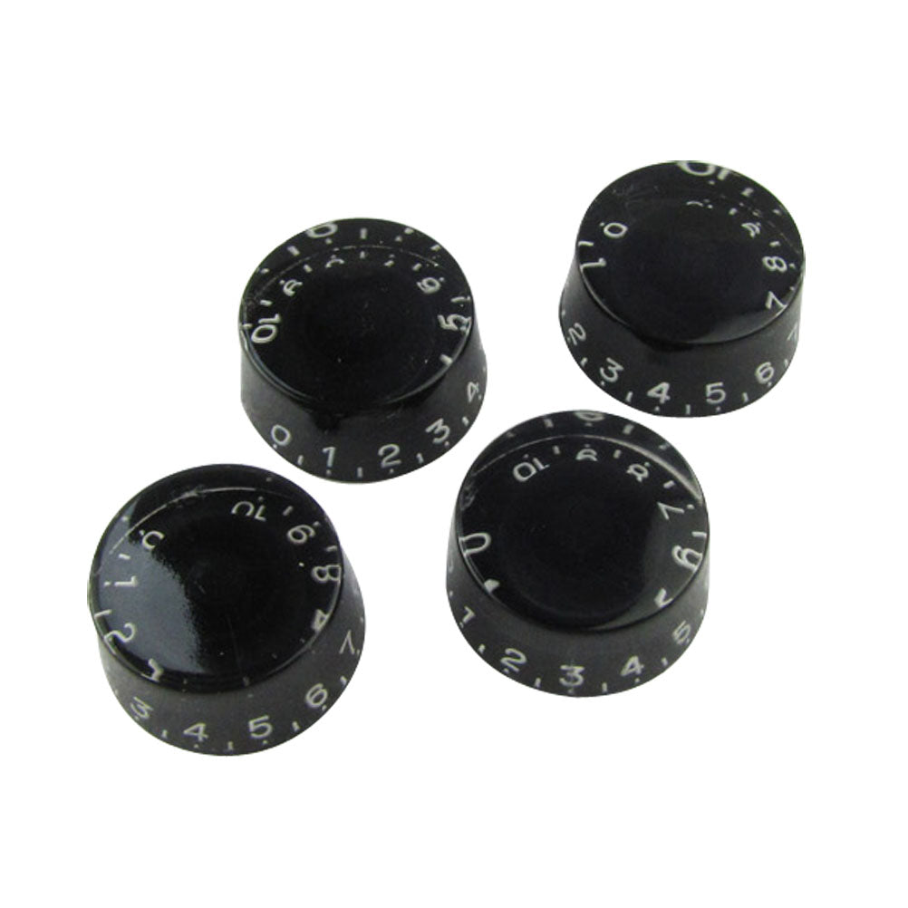 Musiclily Metric 6mm Plastic LP Style Guitar Speed Control Knobs ,Black ( 4 Pieces)