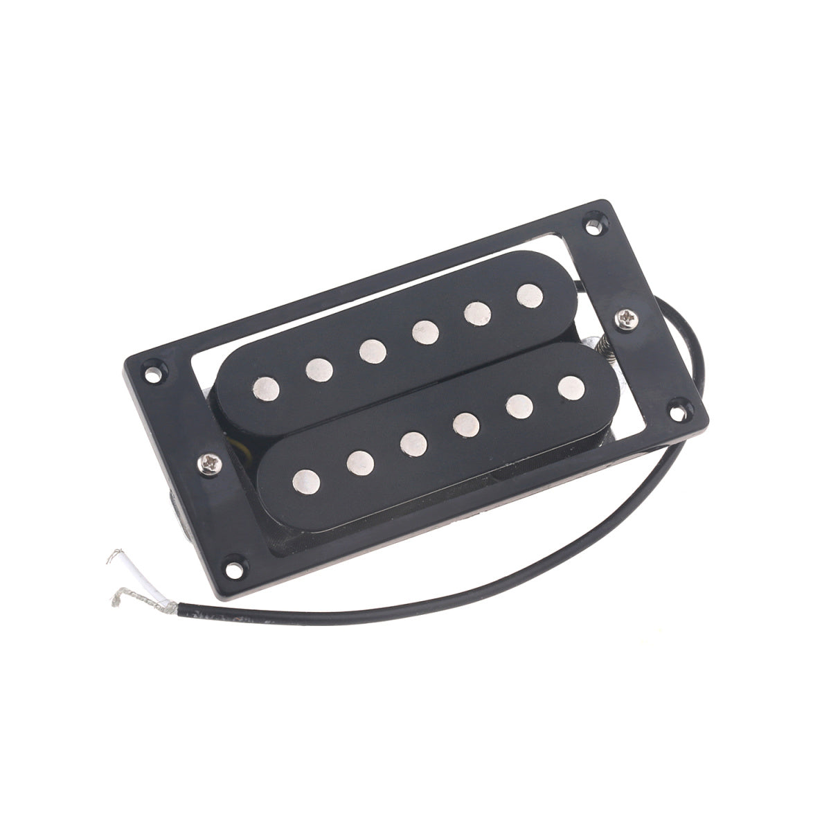 Musiclily 50mm Humbucker Pickup for Guitar Neck,Black with Black Pickup Ring