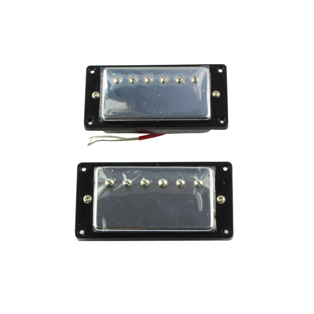 Musiclily 52mm Bridge and 50mm Neck Humbucker Pickups Set for Les Paul Style Guitar, Chrome